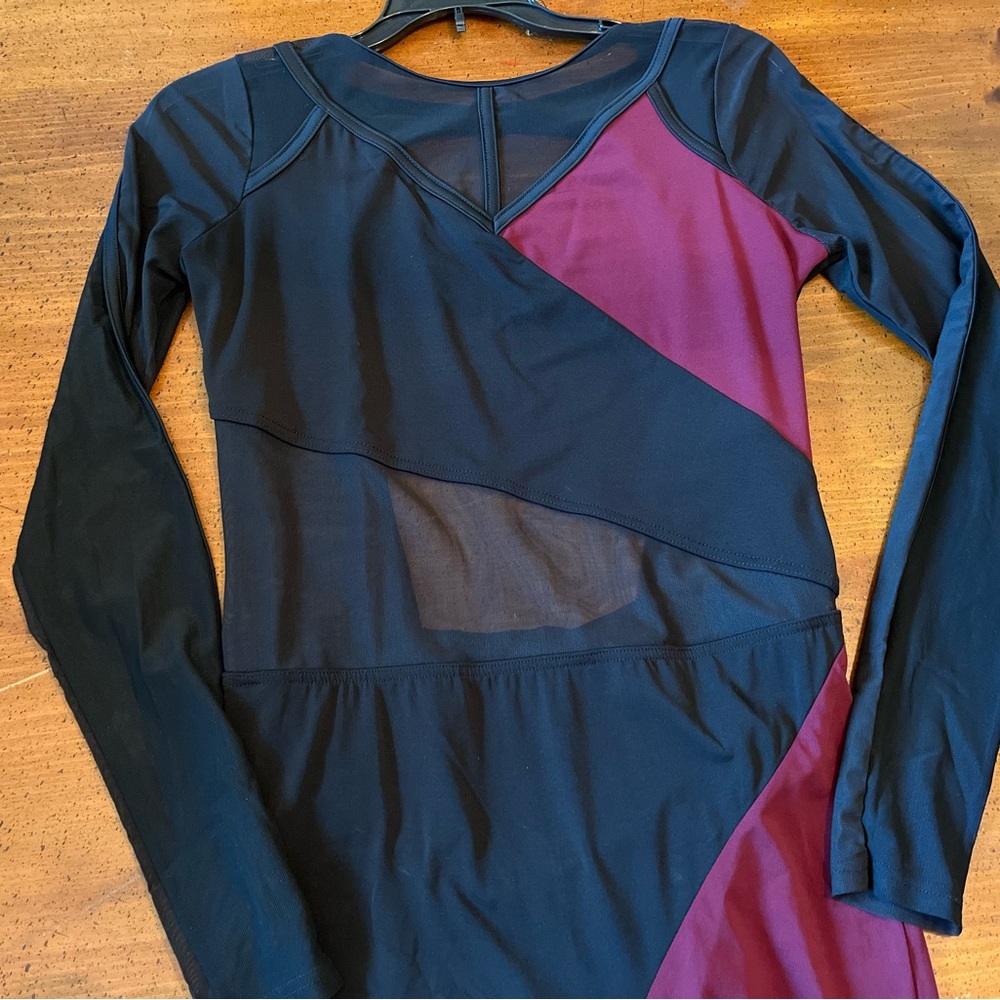 Weissman Black Cherry Colorblock Coulotte Jumpsuit - Adult Medium